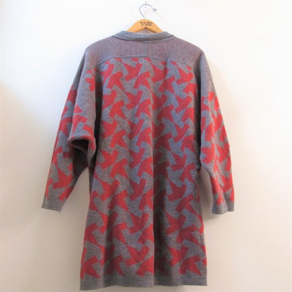 Vintage Rodier Pure Wool Long Cardigan Sweater - Picture 2 of 3